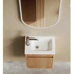 SP400SW Mini Ensuite 400mm Vanity- Fluted Sable Walnut color