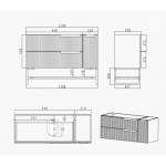 NOOSA MATTE WHITE VANITY 1200X460X550