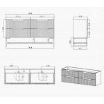 NOOSA MATTE WHITE VANITY 1500X460X550