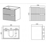 NOOSA MATTE WHITE VANITY 600X460X550