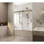 Over-bathtub Frameless Sliding shower screen CVP-032