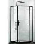 PC 026 Semi-Frame Diamond Shower Screen-sliding door/Black
