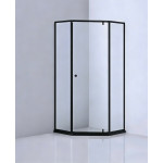 PC 026 Semi-Frame Diamond Shower Screen-sliding door/Black